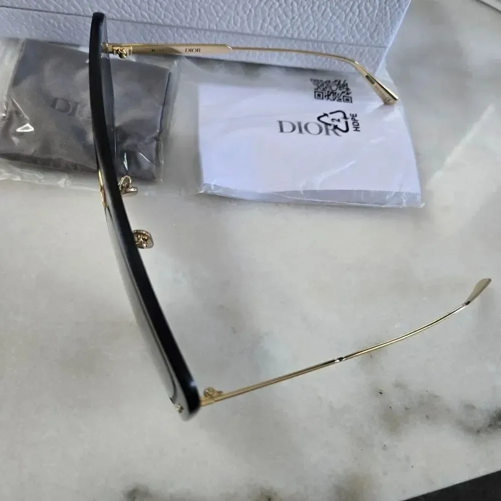Dior ULTRADIOR MU B0B0 BRAND NEW Sunglasses Gold Blue Unisex Mask
